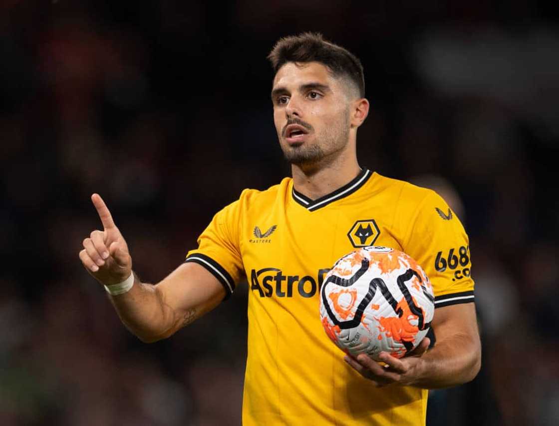 Pedro Neto during the Premier League match between Manchester United and Wolverhampton Wanderers at Old Trafford on 14 August 2023 in Manchester, England