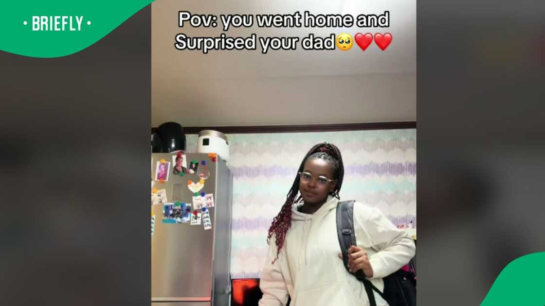 Woman's post on surprising dad goes viral. Woman's post on surprising dad goes viral.