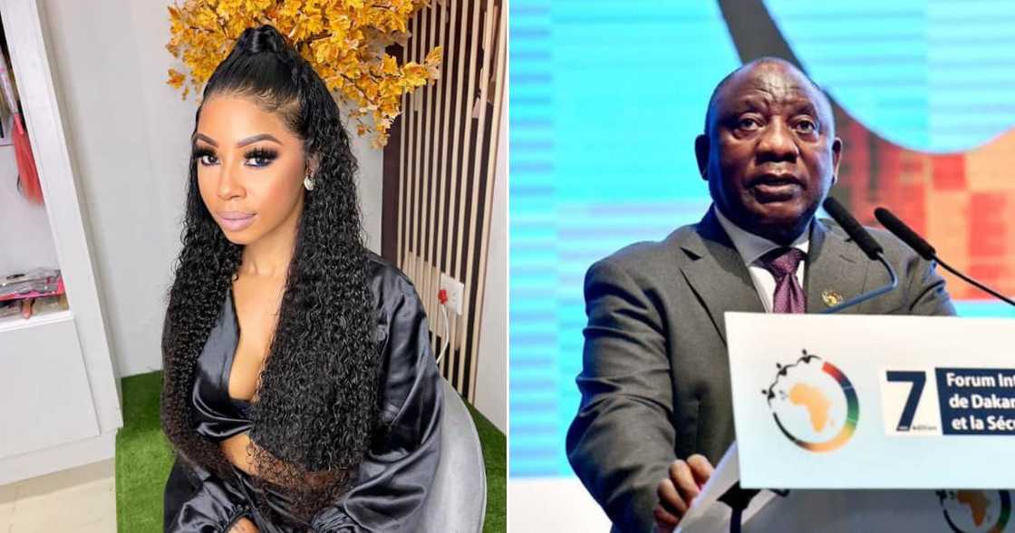 Kelly Khumalo, Ramaphosa, democracy, social media, Mzansi