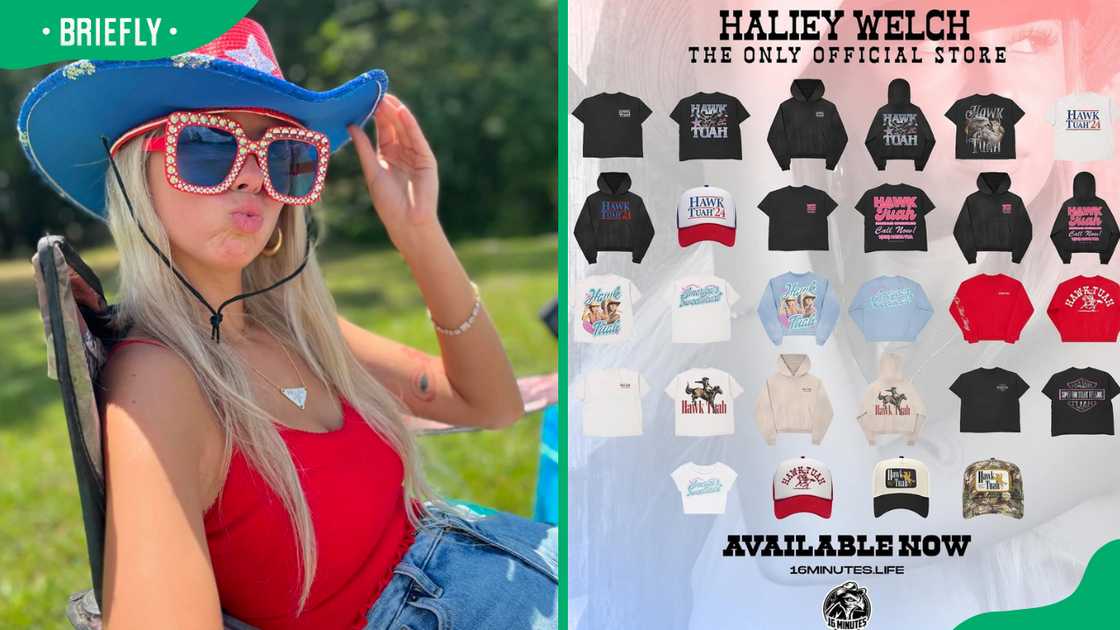 Haliey Welch and her merch Haliey Welch and her merch