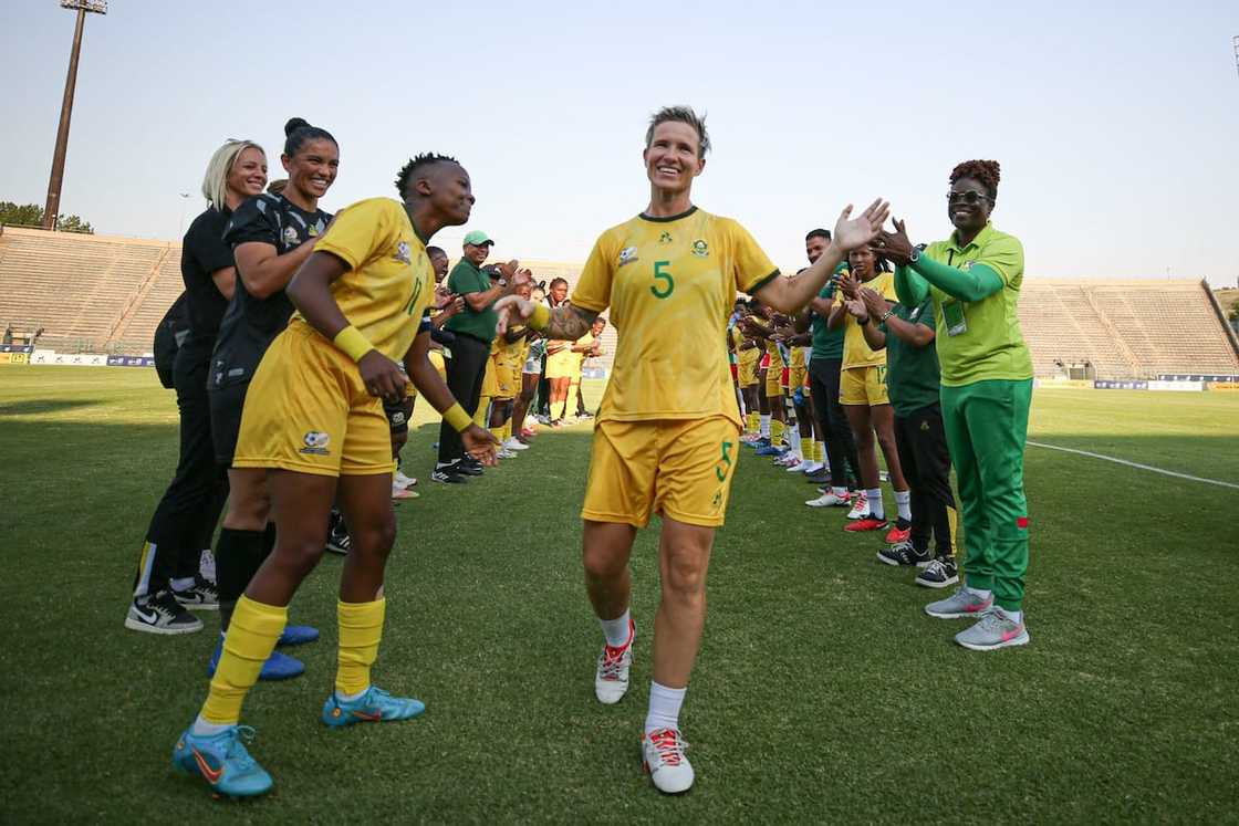 Banyana Banyana legend Janine Van Wyk became Africa's most capped woman footballer with 185 caps Banyana Banyana legend Janine Van Wyk became Africa's most capped woman footballer with 185 caps