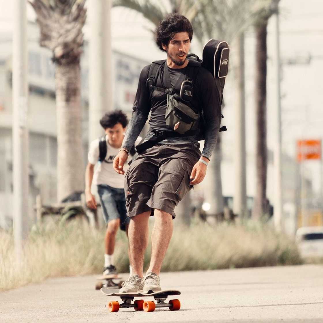 Despite being offered a ride to a clinic, the skater insisted on continuing his 3,700-mile trek on his board Despite being offered a ride to a clinic, the skater insisted on continuing his 3,700-mile trek on his board