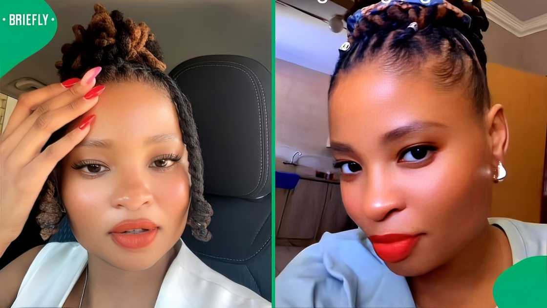 A woman flexed her method for styling long-lasting edges. A woman flexed her method for styling long-lasting edges.