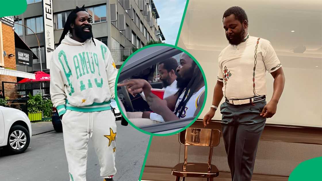 Big Zulu taught Sjava how to drive a McLaren. Big Zulu taught Sjava how to drive a McLaren.