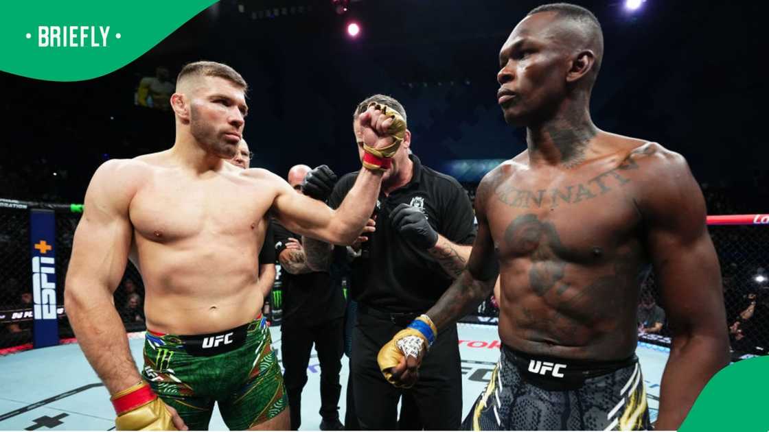 Dricus du Plessis and Israel Adesanya Dricus du Plessis and Israel Adesanya