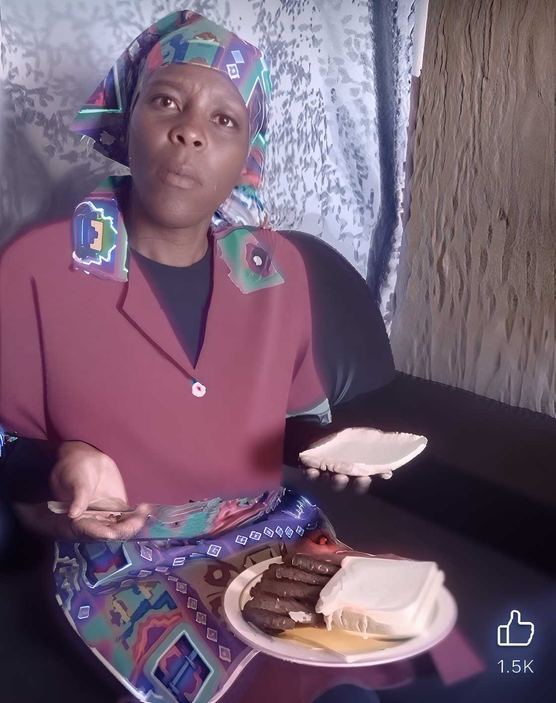 A domestic worker and her boss's hilarious skit as the owner complains about the housekeeper's massive dish.