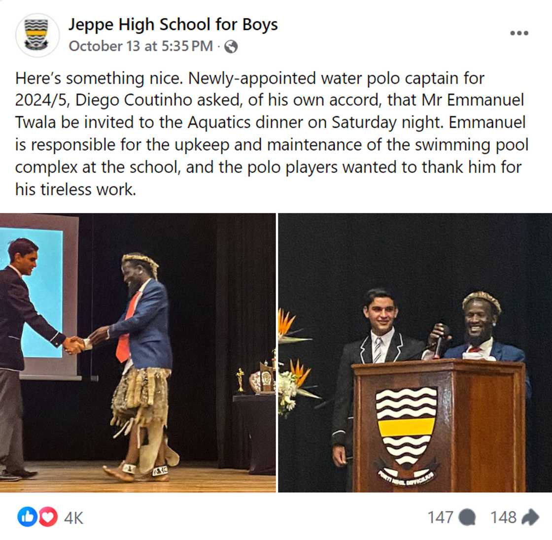 SA proud of youngster's kindness SA proud of youngster's kindness