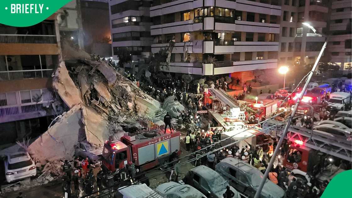 The destruction left behind by an Israeli airstrike in Beirut The destruction left behind by an Israeli airstrike in Beirut