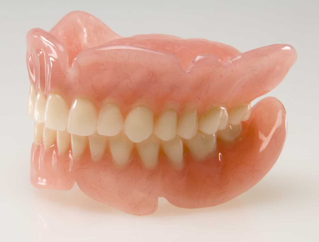 A dental plate. A dental plate.