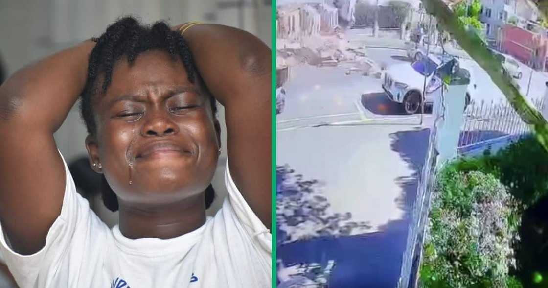 A woman crying with relief, and the Cape Town CBD truck crash A woman crying with relief, and the Cape Town CBD truck crash