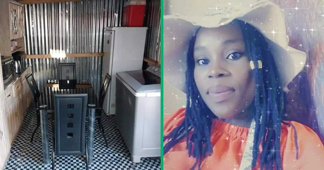 The lady in Gauteng takes good care of her shack The lady in Gauteng takes good care of her shack