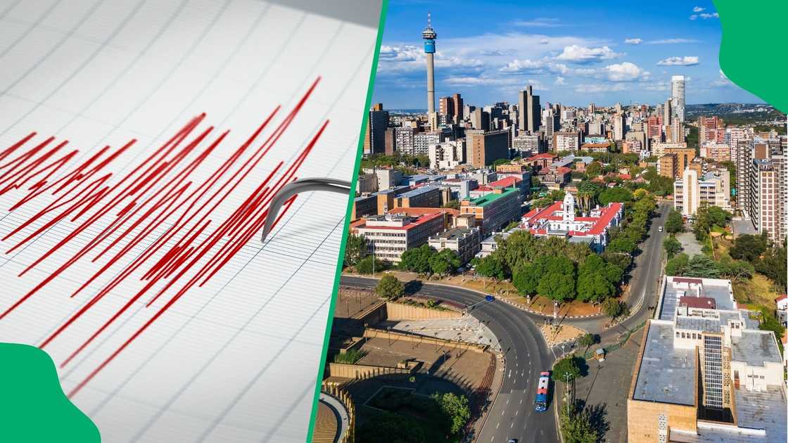 The earth tremor in Johannesburg was measured in at 2.5 magnitude. The earth tremor in Johannesburg was measured in at 2.5 magnitude.