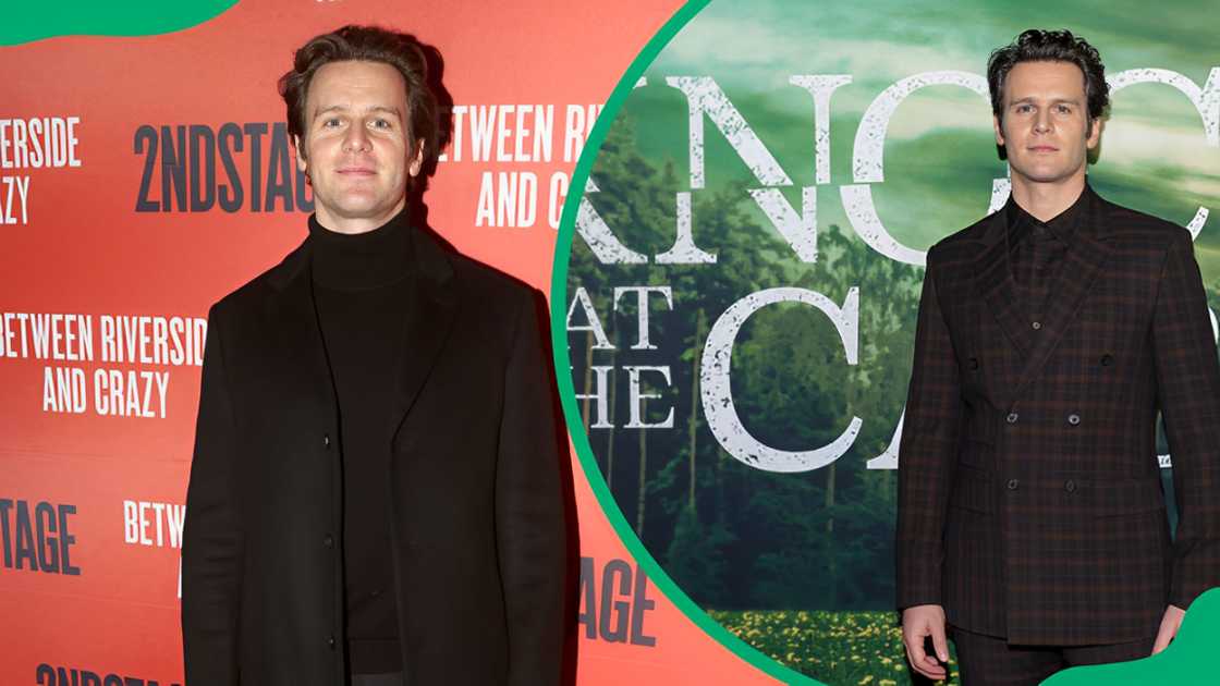 Jonathan Groff during the opening night Between Riverside and Crazy (L). Jonathan during the Universal Pictures' "Knock At The Cabin" World Premiere (R).