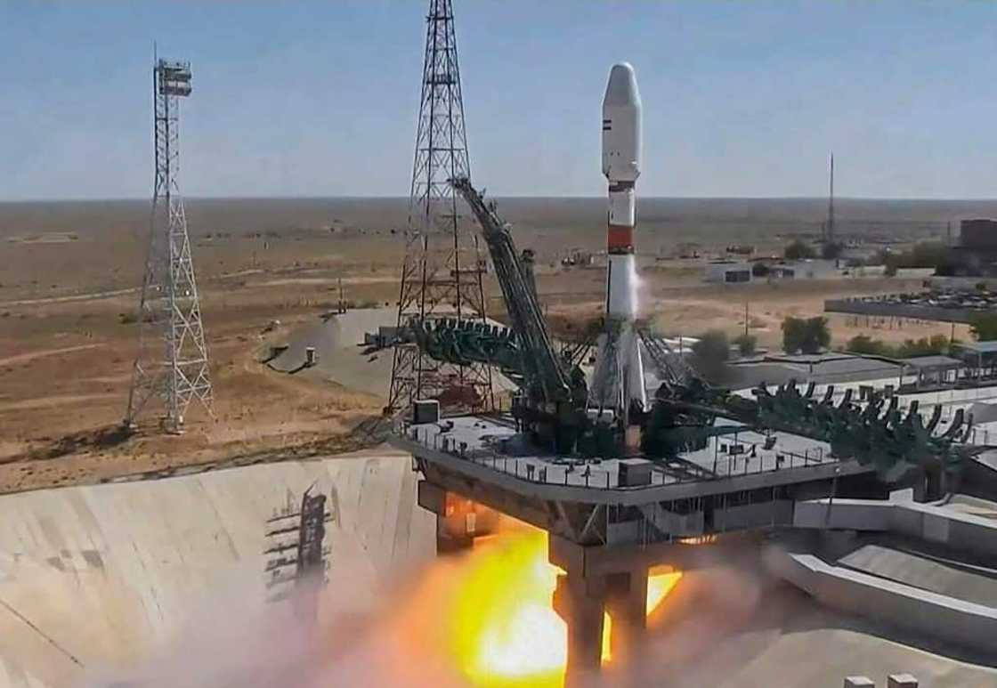 An Iranian satellite launched by Russia blasts off from Kazakhstan on August 9, 2022 An Iranian satellite launched by Russia blasts off from Kazakhstan on August 9, 2022