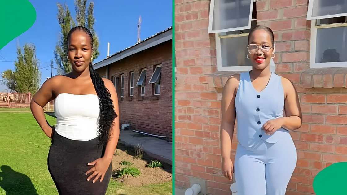 A TikTok video shows a woman unveiling what she ordered versus what she got. A TikTok video shows a woman unveiling what she ordered versus what she got.