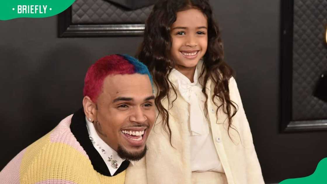 Chris Brown (L) and Royalty Brown (R) attending the 62nd Annual Grammy Awards Chris Brown (L) and Royalty Brown (R) attending the 62nd Annual Grammy Awards