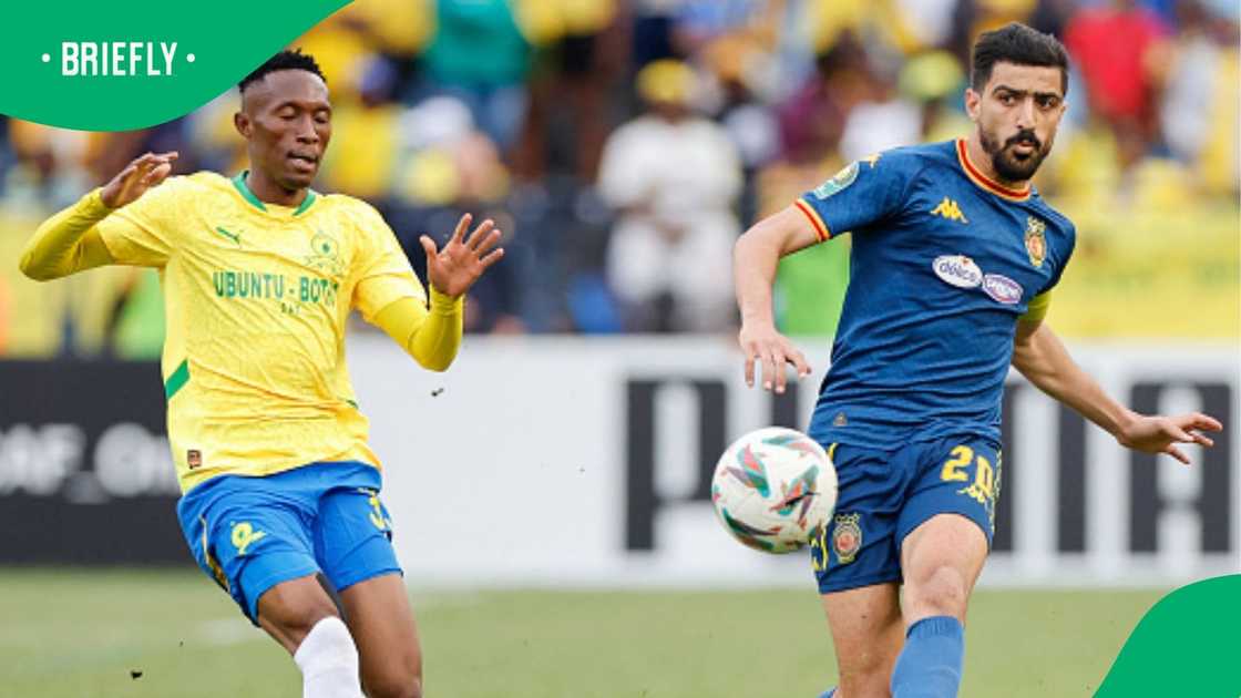 Thapelo Maseko in actions for Mamelodi Sundowns against Esperance.
