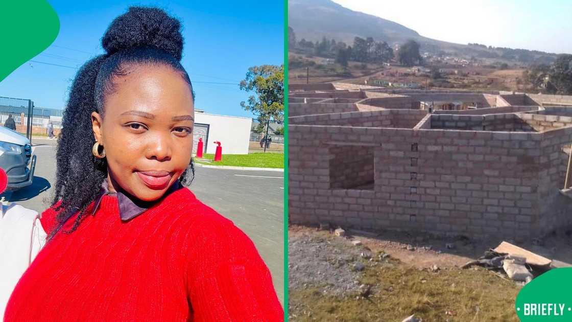 The woman also mentioned that they lived in a flat while building their home and would often worry when it rained The woman also mentioned that they lived in a flat while building their home and would often worry when it rained