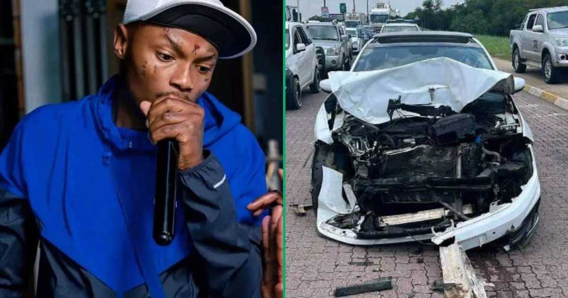 Shebeshxt takes pictures after car accident Shebeshxt takes pictures after car accident
