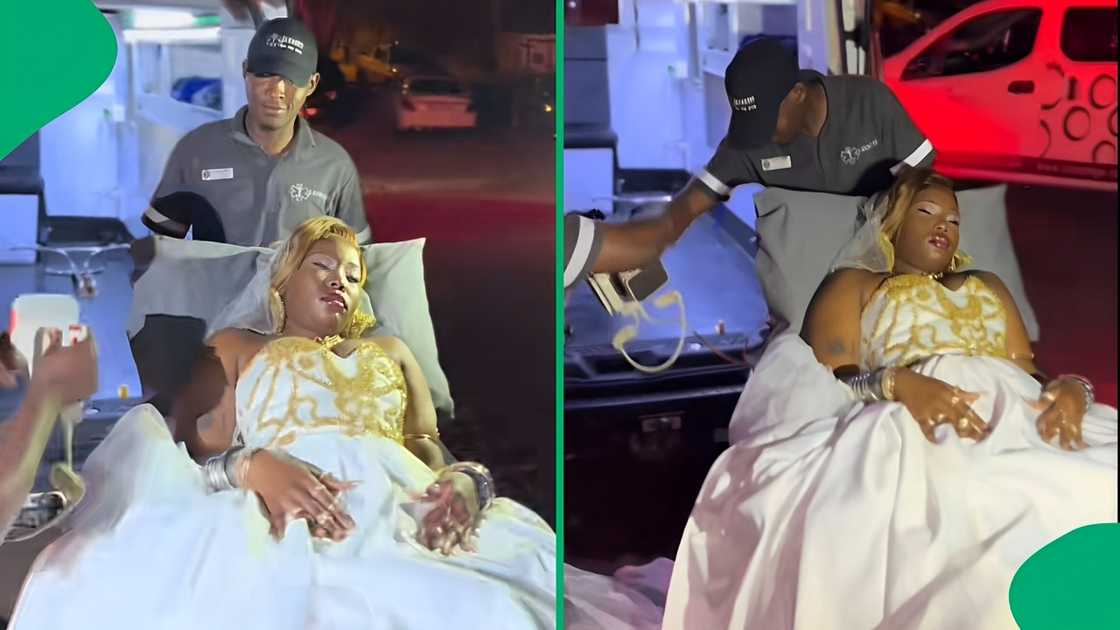 A TikTok video shows a student getting resuscitated for her matric ball entrance.