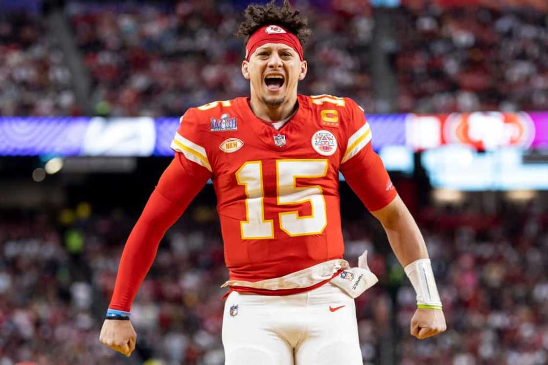 Patrick Mahomes at the NFL Super Bowl 58 football game Patrick Mahomes at the NFL Super Bowl 58 football game