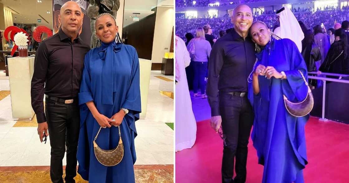 Basetsana and Romeo Kumalo live it up in Qatar