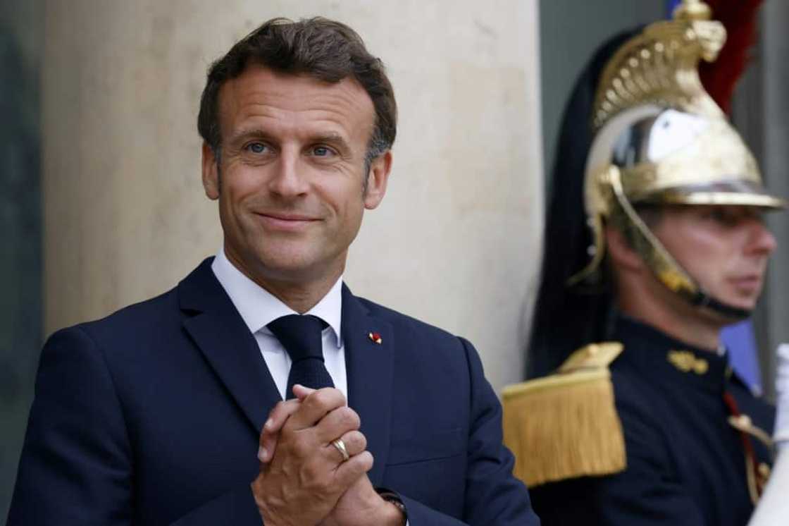 France's President Emmanuel Macron (pictured July 22, 2022) expressed 'disappointment' at the absence of progress after the suspension of talks in Vienna and underlined the need for Iran to return to the accord and implement its nuclear commitments France's President Emmanuel Macron (pictured July 22, 2022) expressed 'disappointment' at the absence of progress after the suspension of talks in Vienna and underlined the need for Iran to return to the accord and implement its nuclear commitments