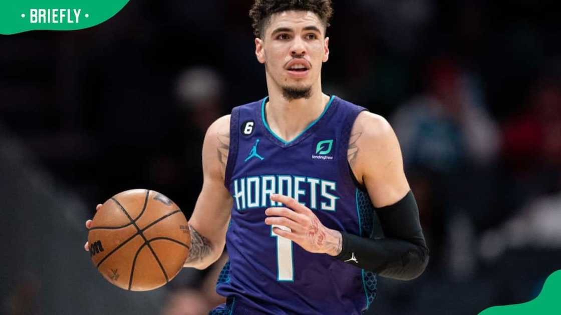 LaMelo Ball during a basketball match