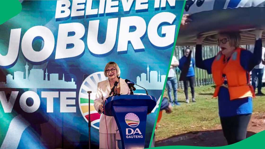 Helen Zille tries another canoe stunt