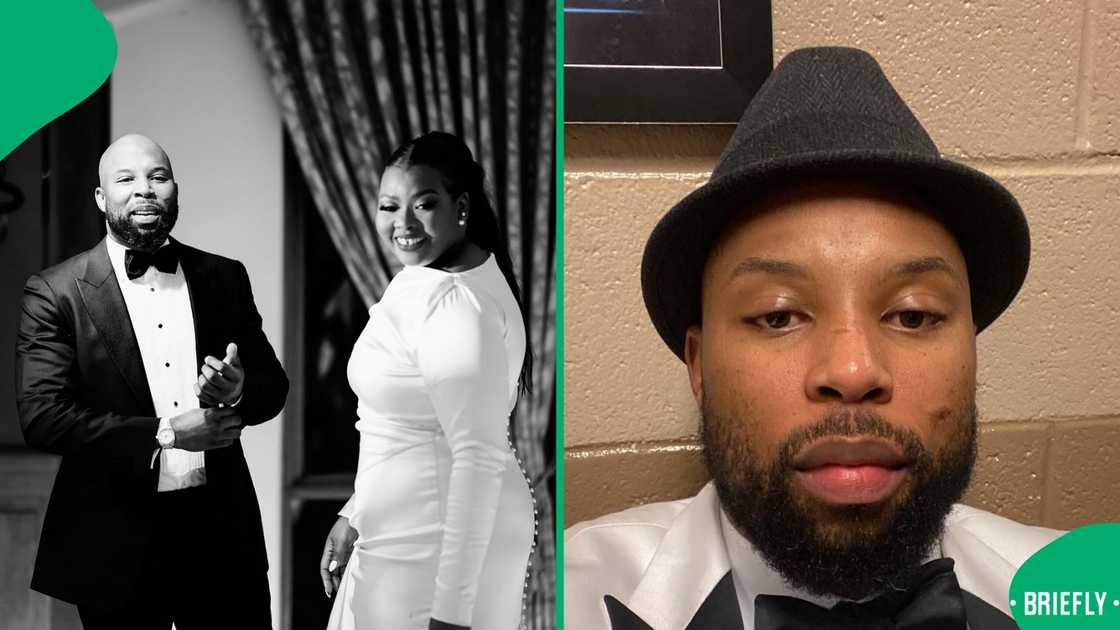 Sizwe Dhlomo wins hearts with smart look at Anele Mdoda's engagement Sizwe Dhlomo wins hearts with smart look at Anele Mdoda's engagement