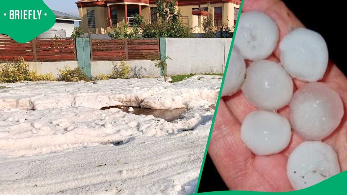 Parts of Pretoria were battered by a bad hailstorm Parts of Pretoria were battered by a bad hailstorm