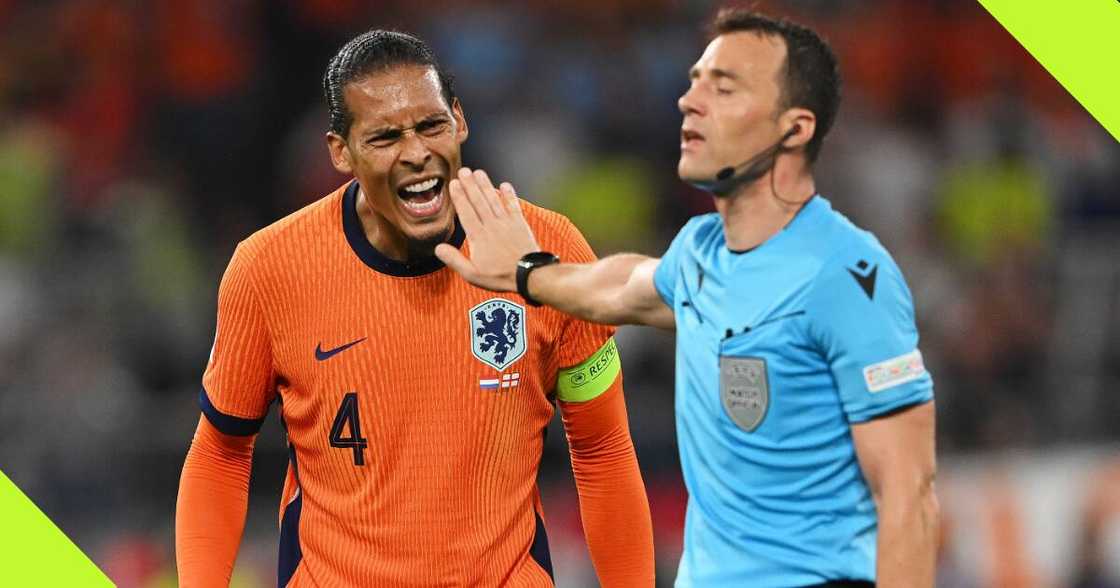 Virgil van Dijk was not enthused with the performance of referee Felix Zwayer during the Netherlands vs England semi-final tie at Euro 2024.