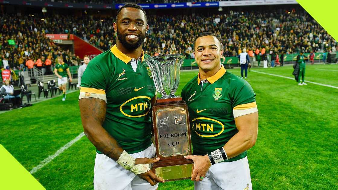Siya Kolisi and Cheslin Kolbe both have foundations to help the people of Mzansi. Siya Kolisi and Cheslin Kolbe both have foundations to help the people of Mzansi.