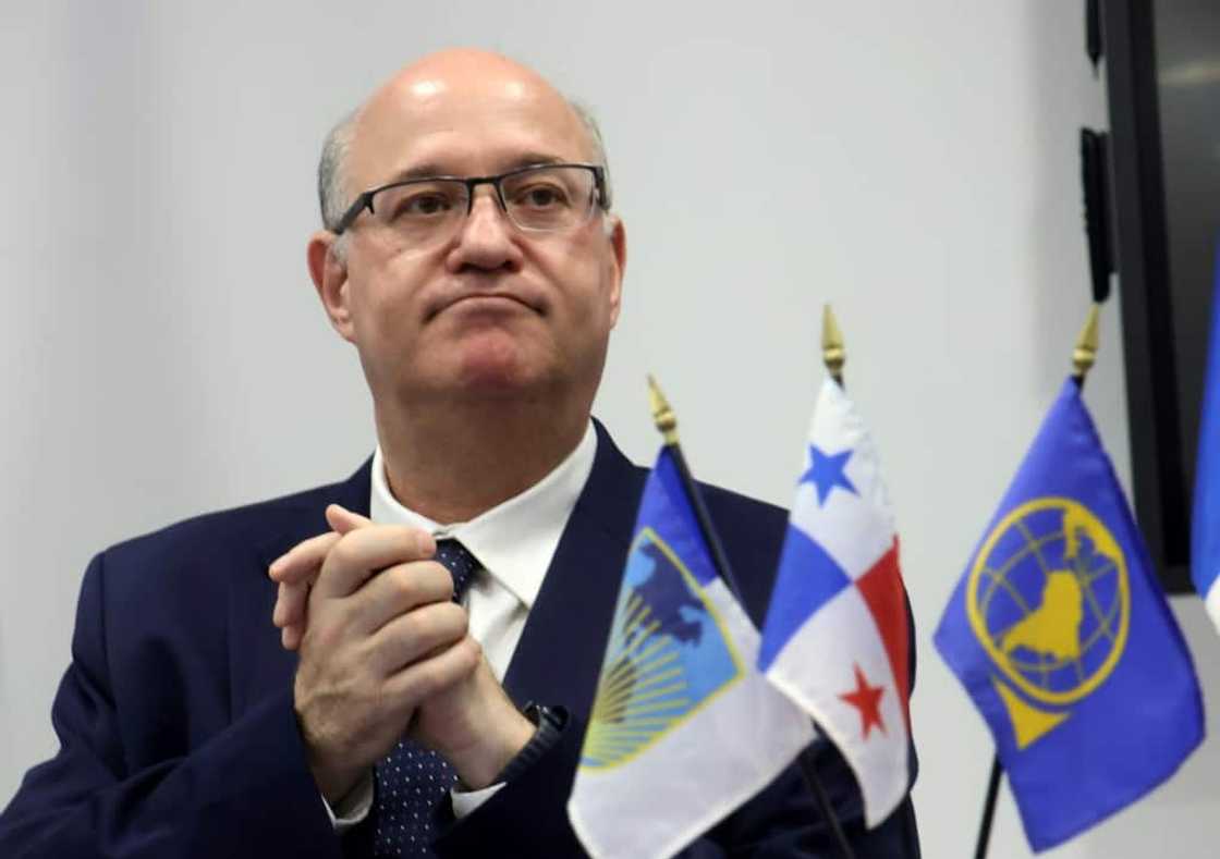 Ilan Goldfajn, president of the Inter-American Development Bank, is seen at a meeting of the group in Panama City on March 15, 2023