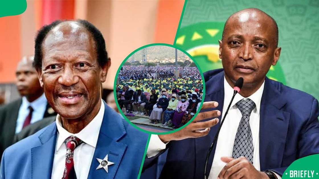 The visual on the right showed Patric Motsepe