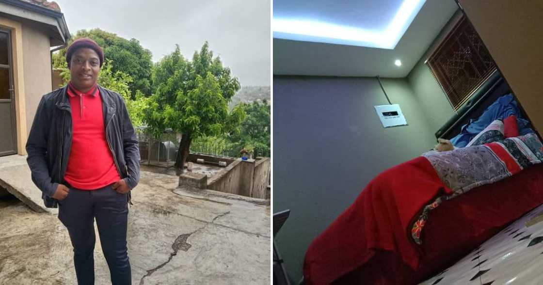 Facebook user Inzalo KaShaka and his new boujee room Facebook user Inzalo KaShaka and his new boujee room