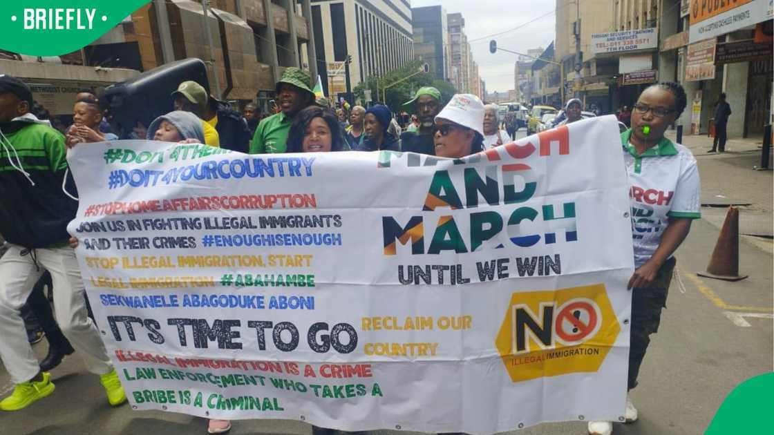 March and March held an anti-illegal immigration demonstration in Johannesburg