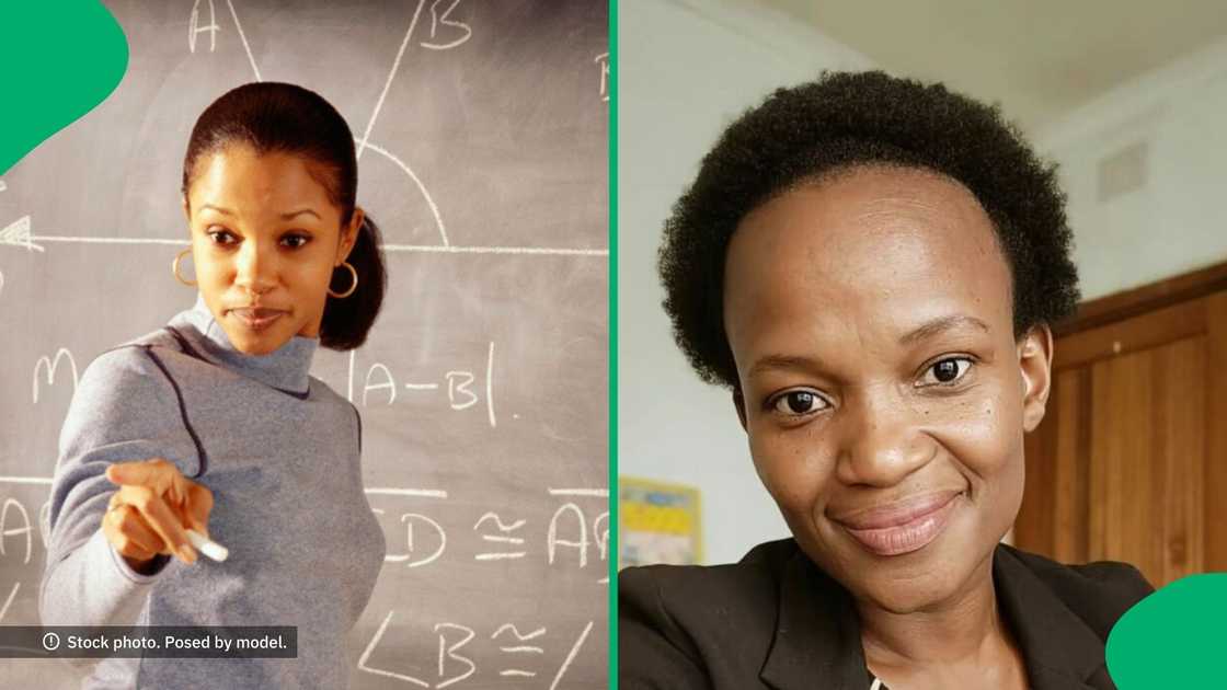 A woman showcased a teacher's salary with 18 years of experience. A woman showcased a teacher's salary with 18 years of experience.