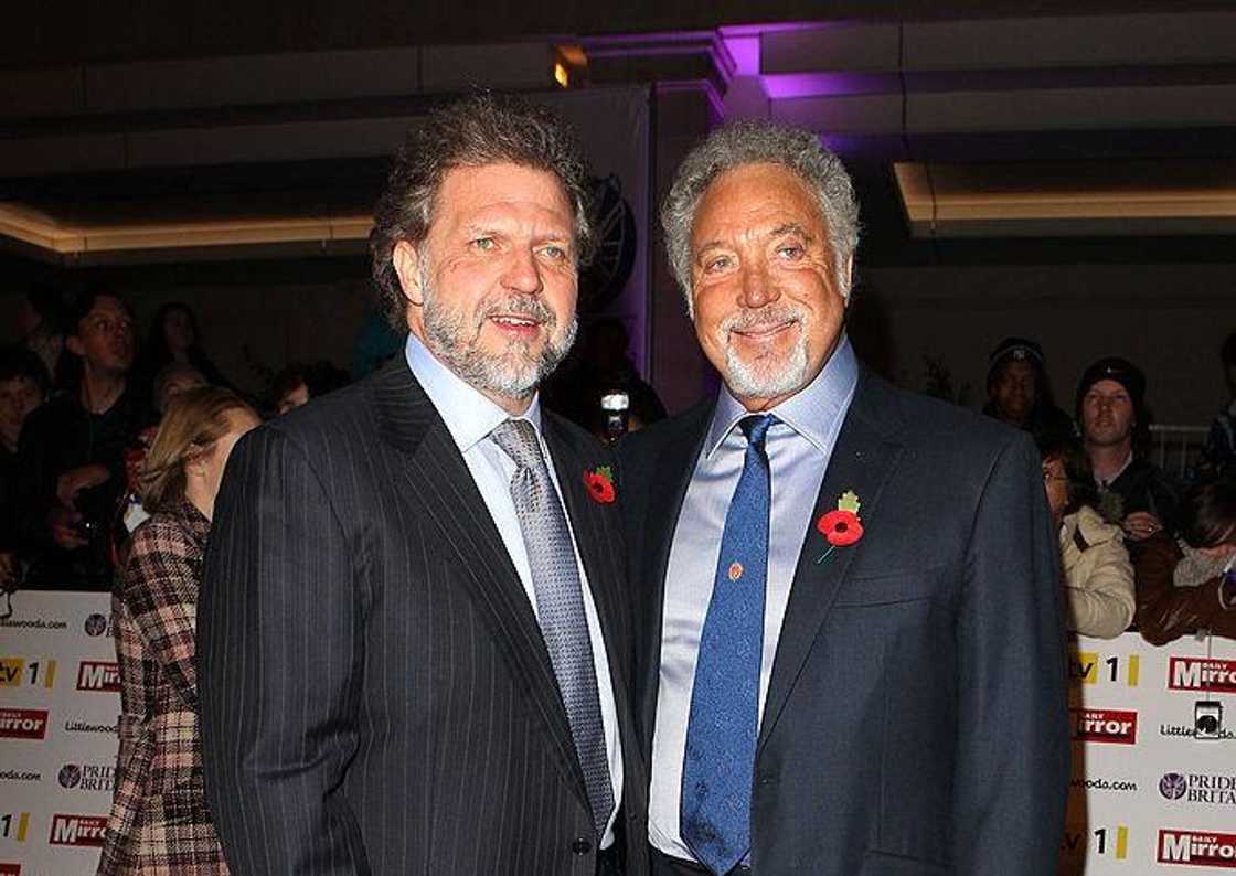 Mark Woodward and Tom Jones at the Pride of Britain Awards