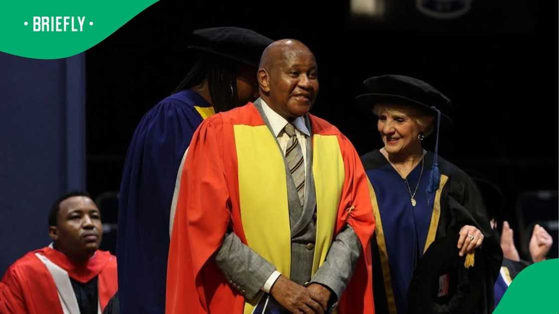 Motaung was speaking at a special ceremony at Wits University, where he was conferred with a second doctorate. Motaung was speaking at a special ceremony at Wits University, where he was conferred with a second doctorate.