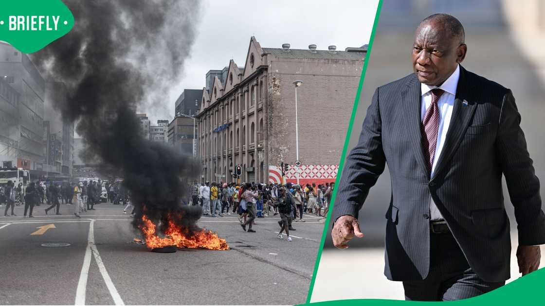 President Cyril Ramaphosa addressed the violent unrest gripping the country