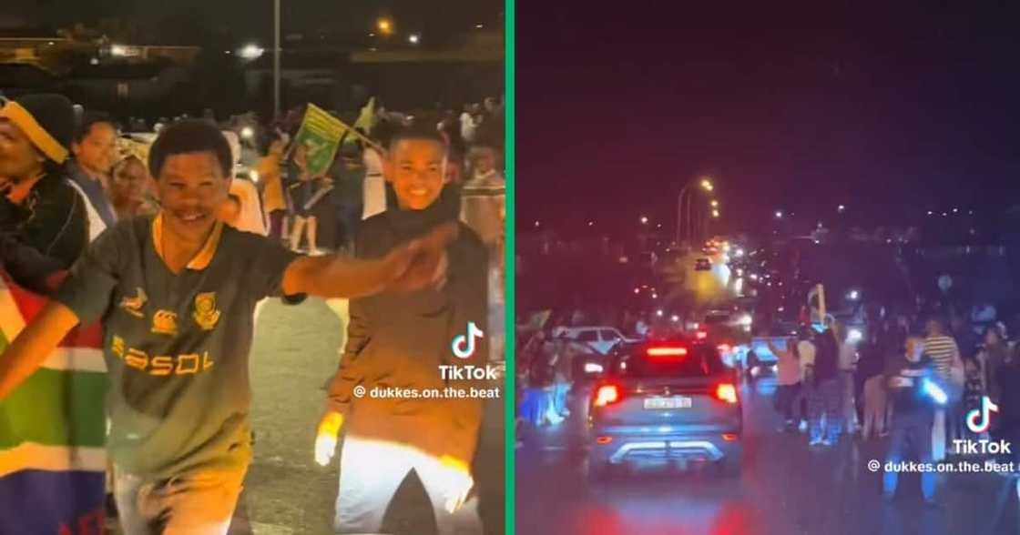 Springboks supporters celebrated Springboks supporters celebrated