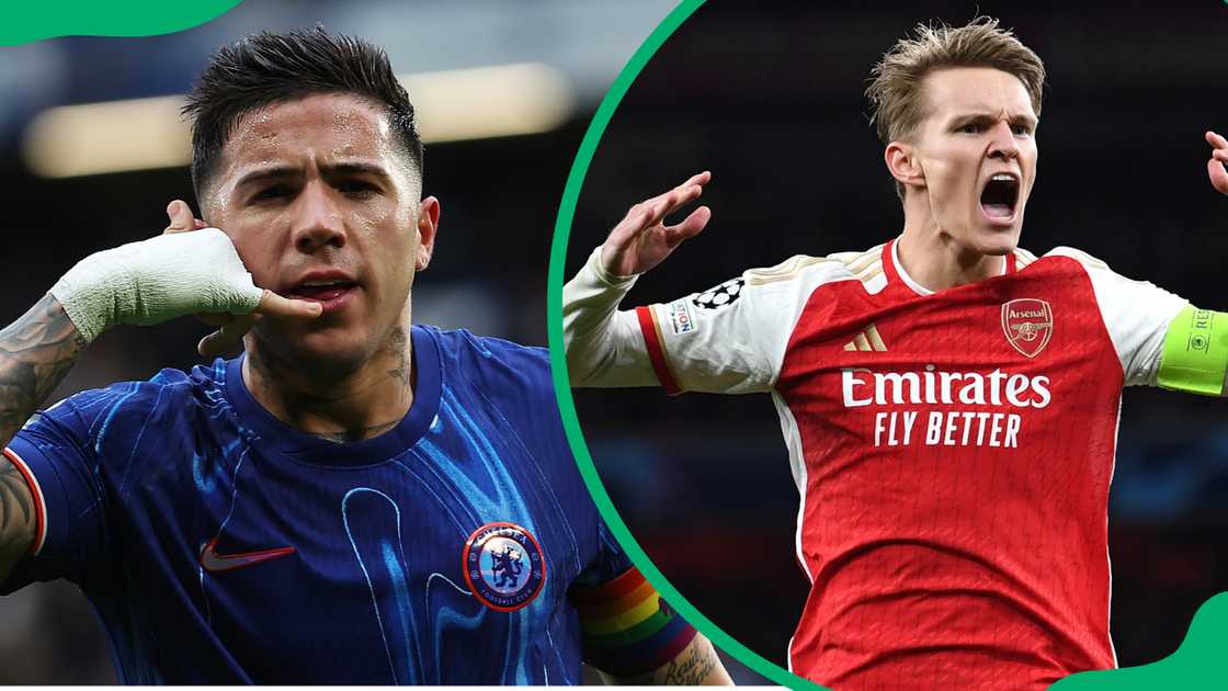 Enzo Fernandez and Martin Odegaard Enzo Fernandez and Martin Odegaard