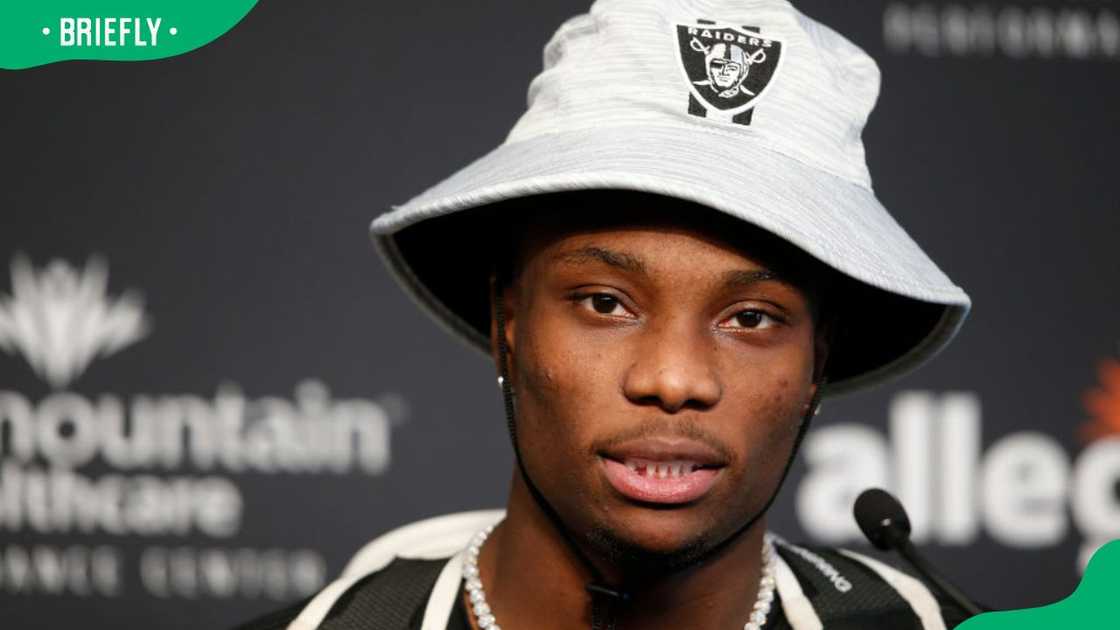 Former NFL star Henry Ruggs III during a training camp at the Las Vegas Raiders Headquarters in 2021