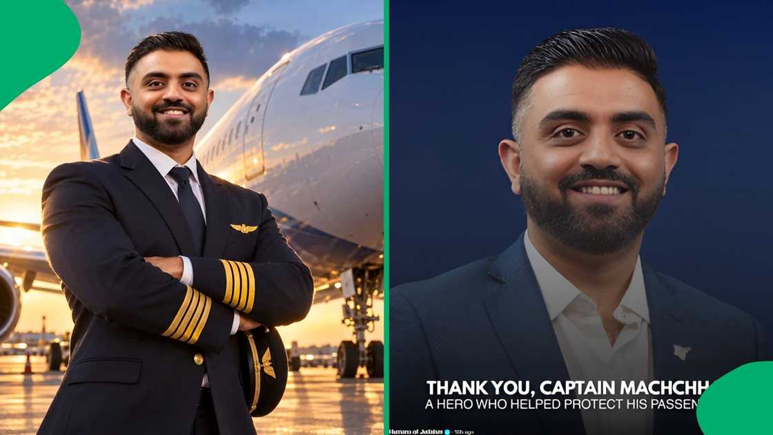 The pilot was praised by many social media users for his bravery