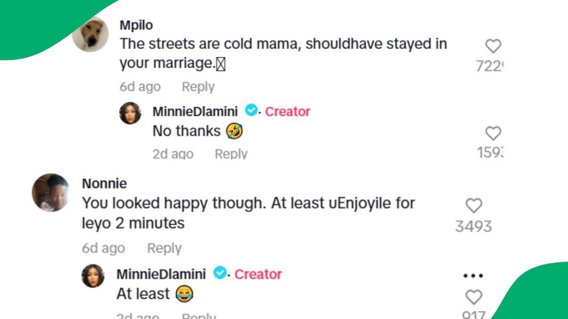Minnie Dlamini laughs off her breakup