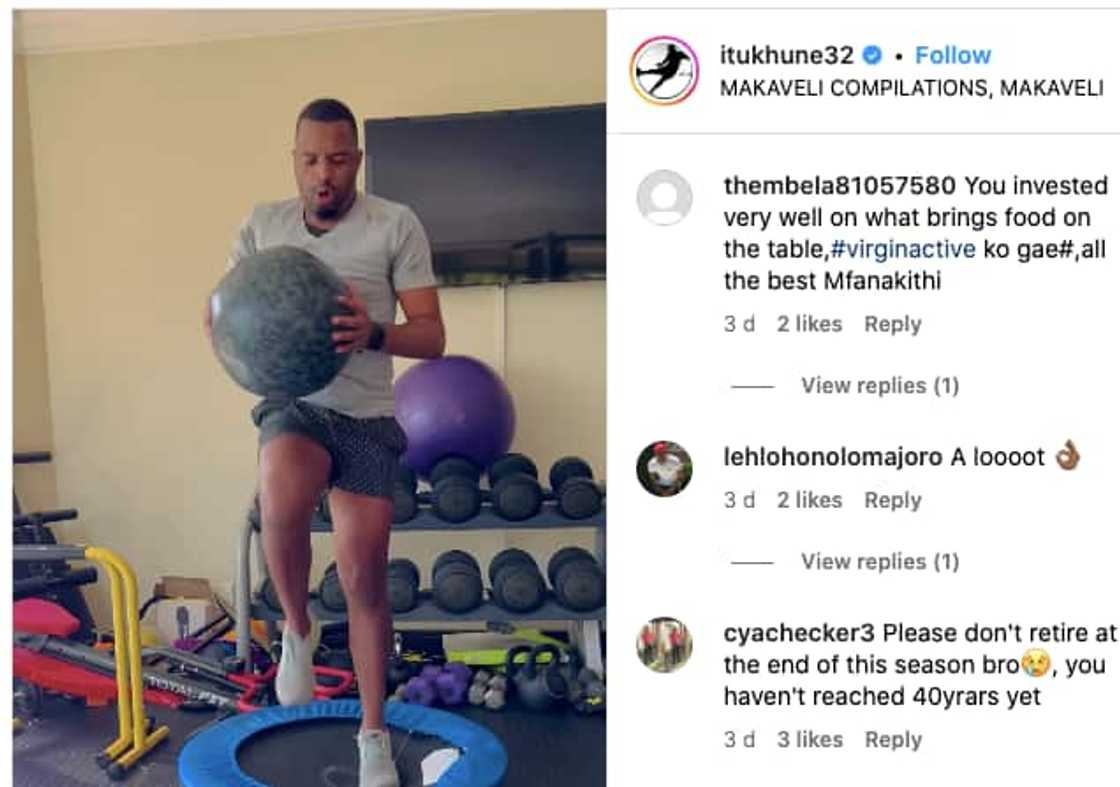 Khune trained. Khune trained.