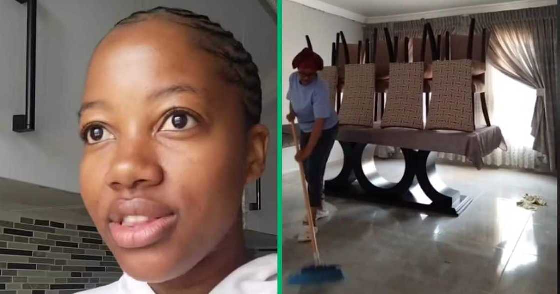 A woman shared a video of her cleaning her mother's houe A woman shared a video of her cleaning her mother's houe