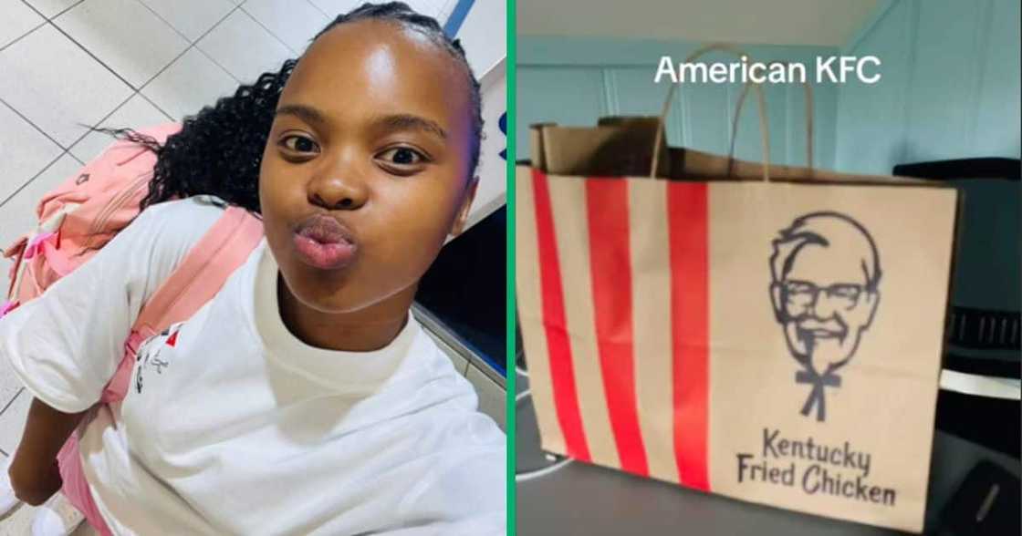 An SA woman shared a TikTok video of herself tasing American KFC for the first time