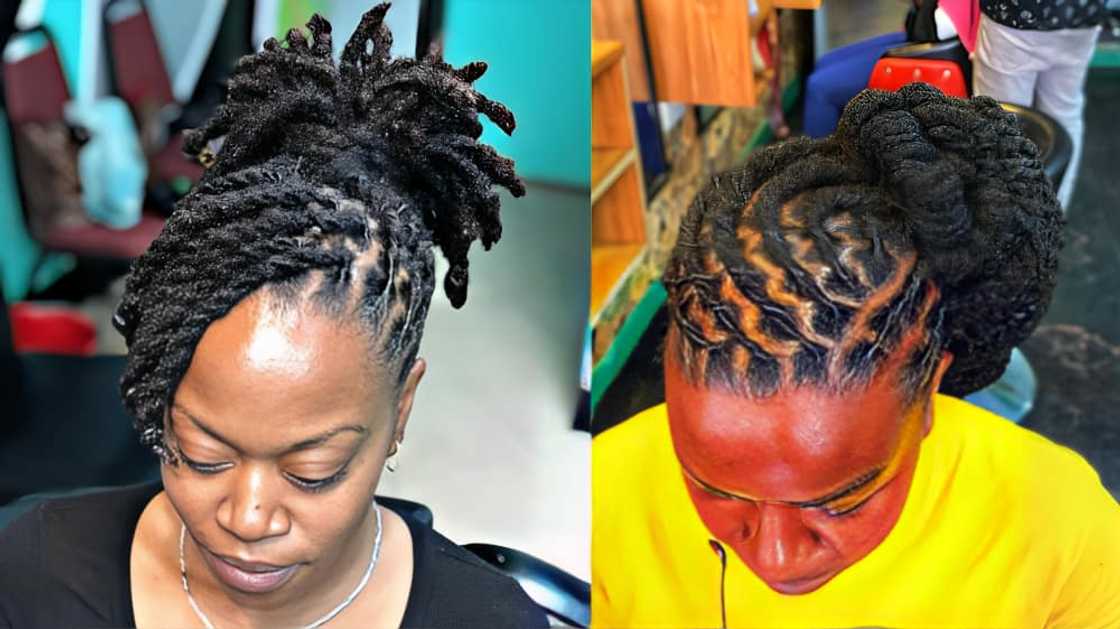 Stylish up-do black dreadlocks Stylish up-do black dreadlocks